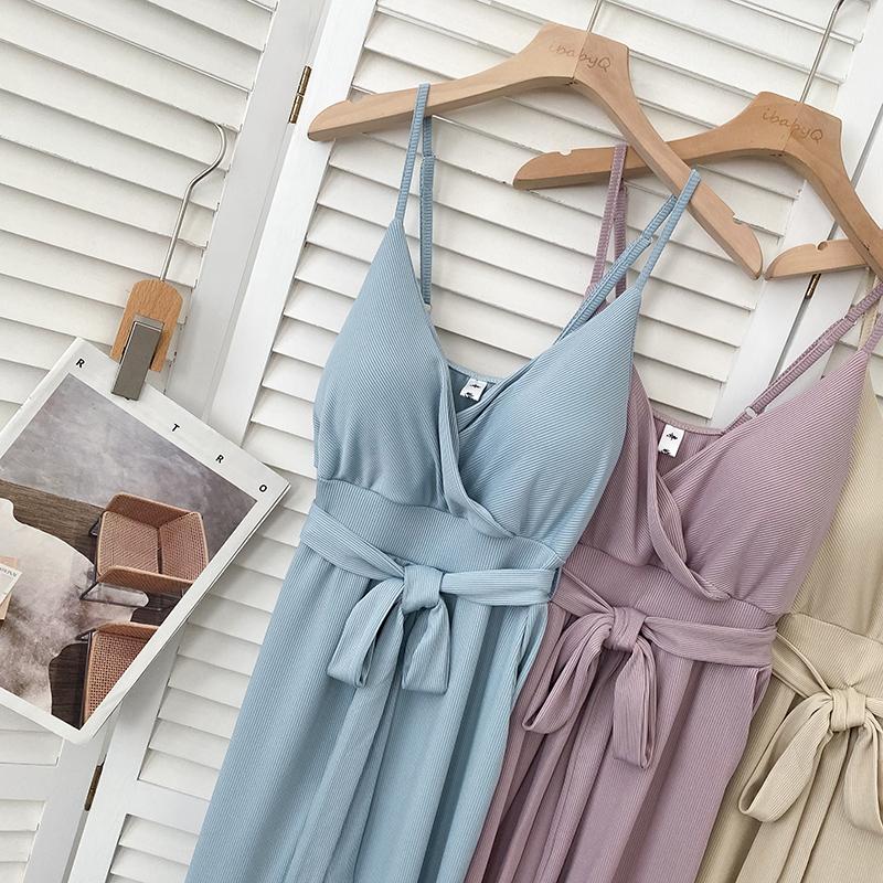 細肩帶扭結罩杯連身褲【8009】-細節圖3