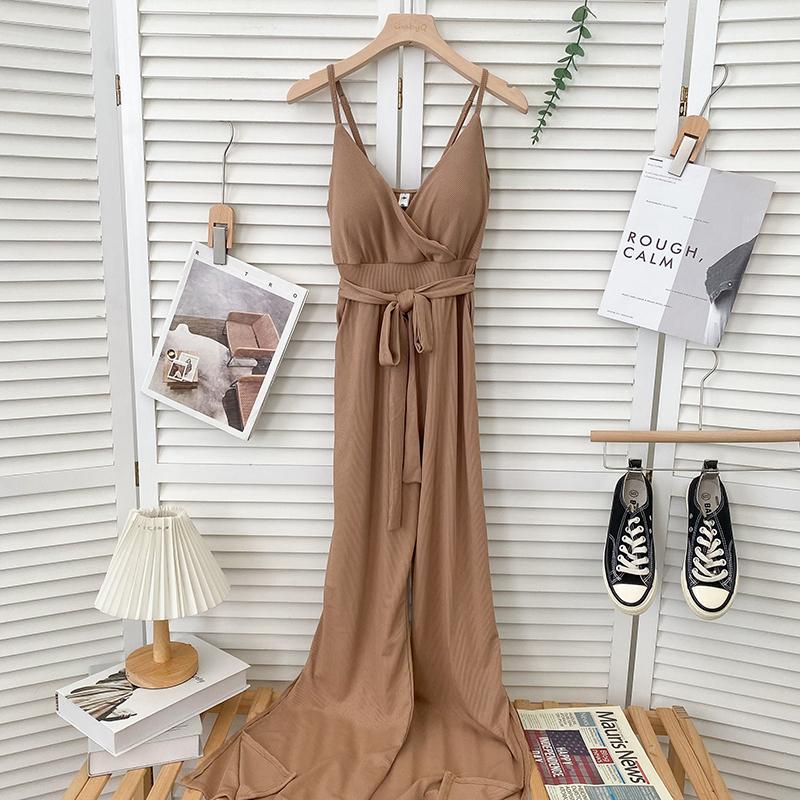 細肩帶扭結罩杯連身褲【8009】-細節圖5