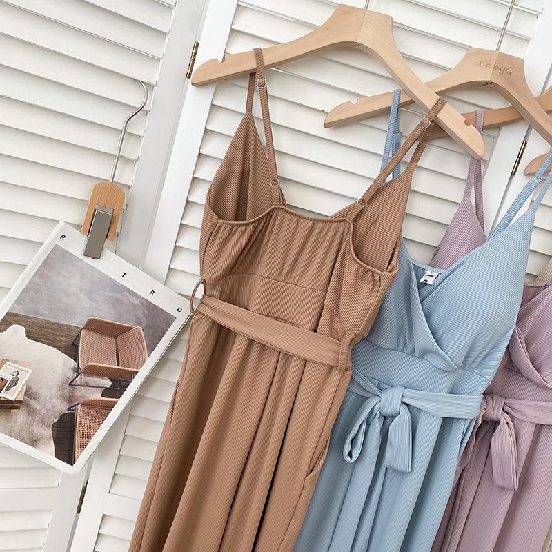 細肩帶扭結罩杯連身褲【8009】-細節圖6