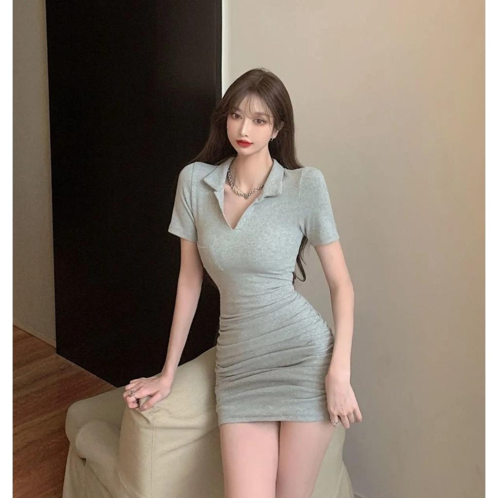 立領包臀短洋【2201】-細節圖3