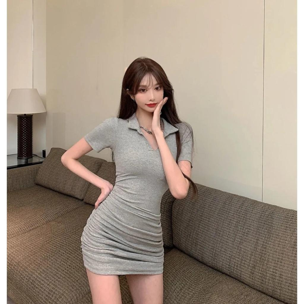 立領包臀短洋【2201】-細節圖4