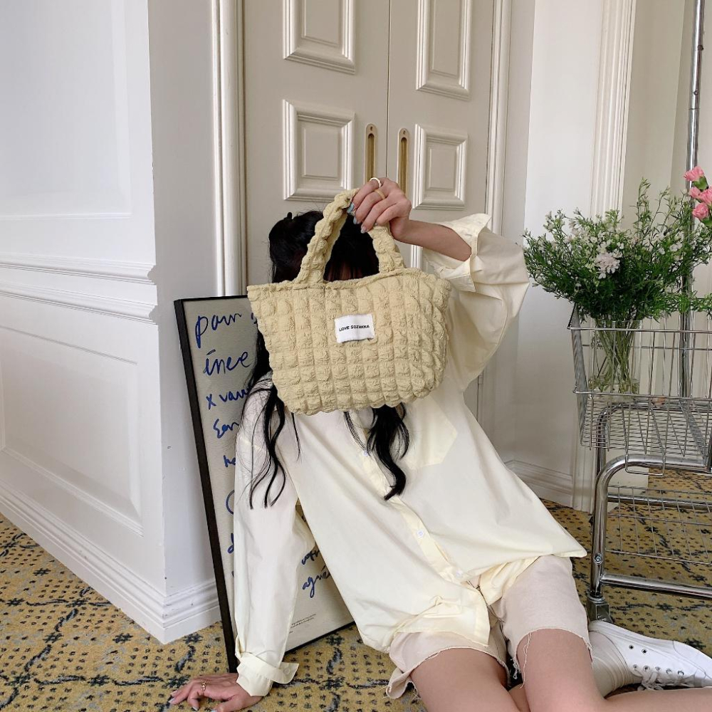 韓版標籤雲朵手提小包【E01】-細節圖7