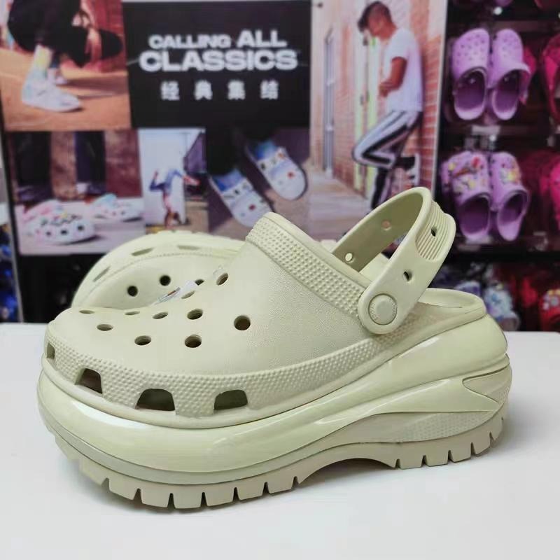 Crocs 卡駱馳 女鞋 經典 光輪 洞洞鞋 夏季 戶外 包頭拖鞋  厚底鞋 增高鞋 高跟沙灘鞋 涼拖鞋 207988-細節圖8