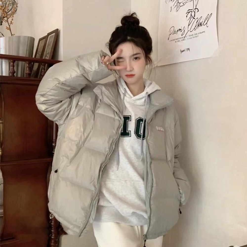 💜韓國代購💜 5252 by OiOi 羽絨外套 Rose同款 白鴨絨羽絨服 立領保暖外套 秋冬新款-細節圖7