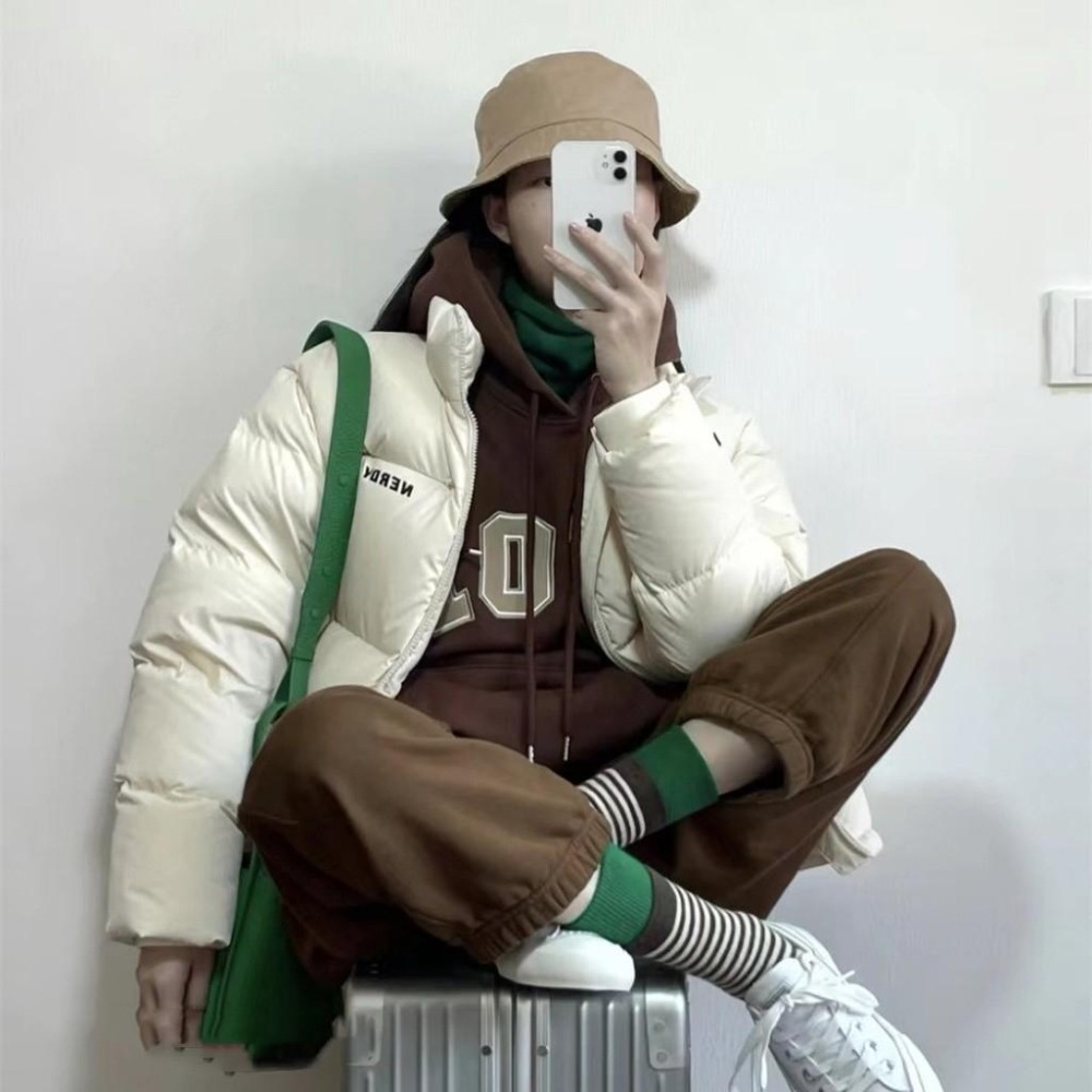 💜韓國代購💜 5252 by OiOi 羽絨外套 Rose同款 白鴨絨羽絨服 立領保暖外套 秋冬新款-細節圖8