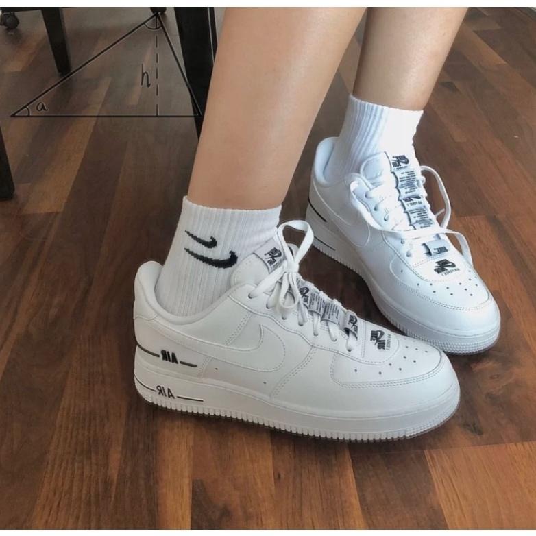 Nike Air Force 1 雙勾 豆沙綠 奶茶 玫瑰粉 黑勾 金箔 CZ0270-102-105-106-細節圖7