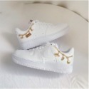 Nike Air Force 1 雙勾 豆沙綠 奶茶 玫瑰粉 黑勾 金箔 CZ0270-102-105-106-規格圖9