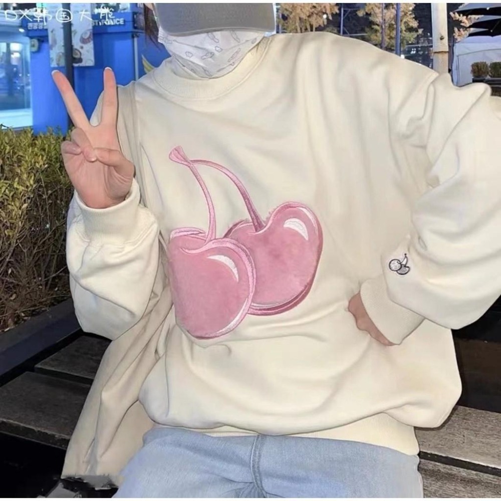 💜韓國代購💜 KIRSH 櫻桃 大學T 可愛少女 馬卡龍 IVE張員瑛同款 22FW 迪士尼聯名款-細節圖9