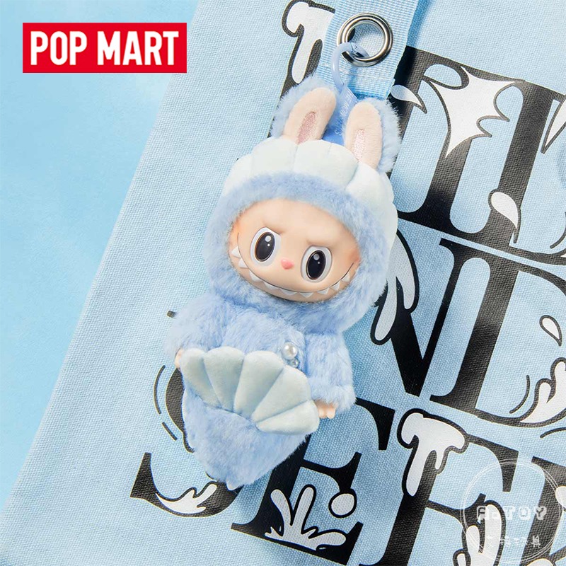 {現貨} POPMART泡泡瑪特 新加坡限定 LABUBU 魚尾獅 搪膠毛絨掛件-細節圖2