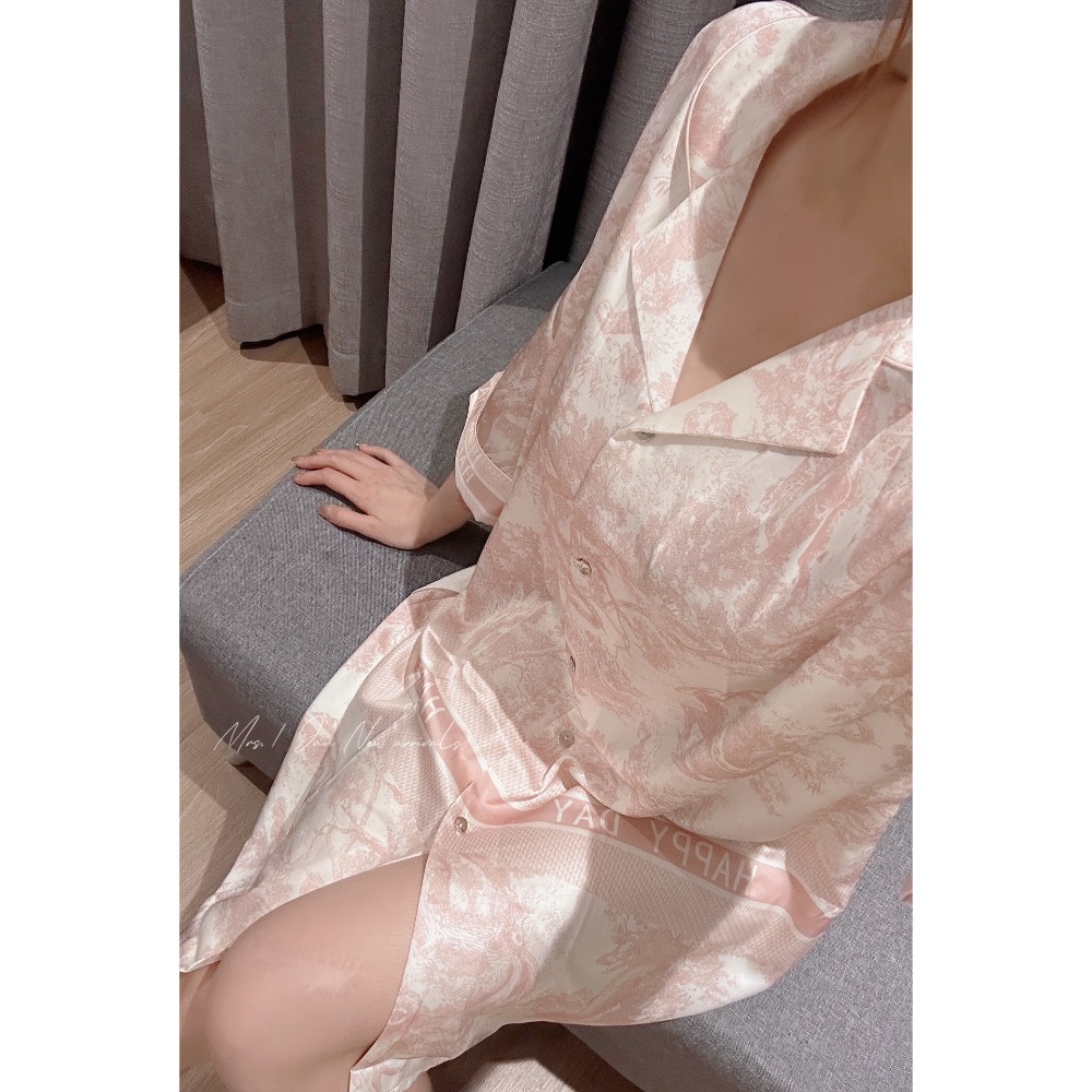 倫敦迷霧🪞灰/粉兩色 加長版睡裙-細節圖3