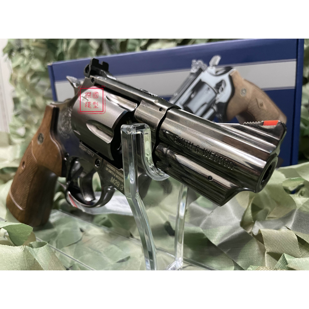 (傑國模型) S&W M629 真槍廠授權刻字 Smith & Wesson CO2 左輪手槍 3吋 鈦黑色-細節圖3