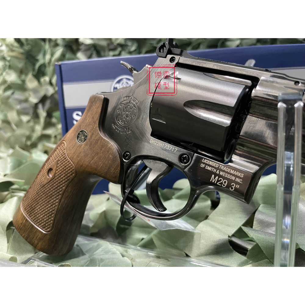 (傑國模型) S&W M629 真槍廠授權刻字 Smith & Wesson CO2 左輪手槍 3吋 鈦黑色-細節圖4