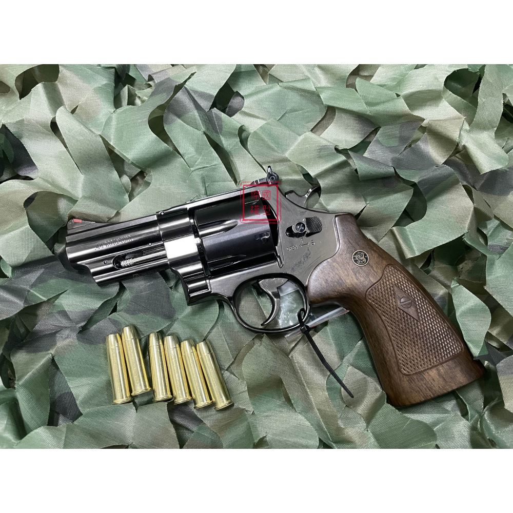 (傑國模型) S&W M629 真槍廠授權刻字 Smith & Wesson CO2 左輪手槍 3吋 鈦黑色-細節圖6