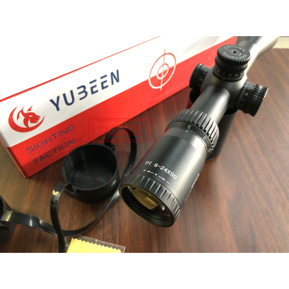 (傑國模型)-YUBEEN PT 6-24*50SF 無光 狙擊鏡 瞄具 倍鏡 側調焦 防震 ( 馭兵 PCP)-細節圖4