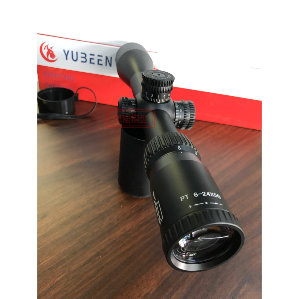 (傑國模型)-YUBEEN PT 6-24*50SF 無光 狙擊鏡 瞄具 倍鏡 側調焦 防震 ( 馭兵 PCP)-細節圖5