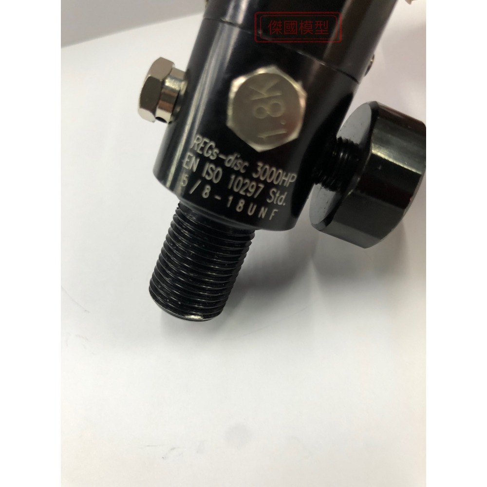 (傑國模型) PCP 4500psi儲氣 800~2200psi出氣 氣瓶閥 氣瓶頭 高壓氣瓶 CO2 漆彈 定壓閥-細節圖8