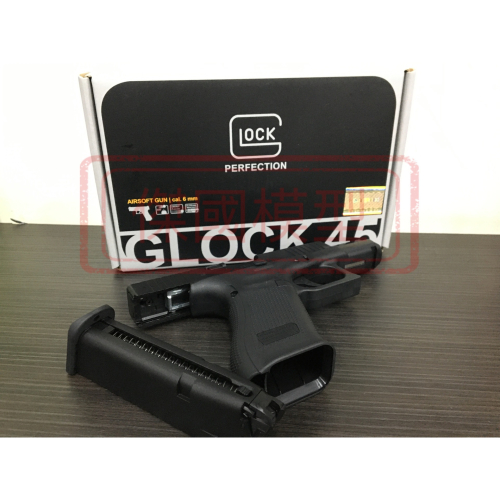 (傑國模型)VFC UMAREX GLOCK G45 授權刻字 金屬滑套 瓦斯手槍 黑色 亞版 6MM BB彈