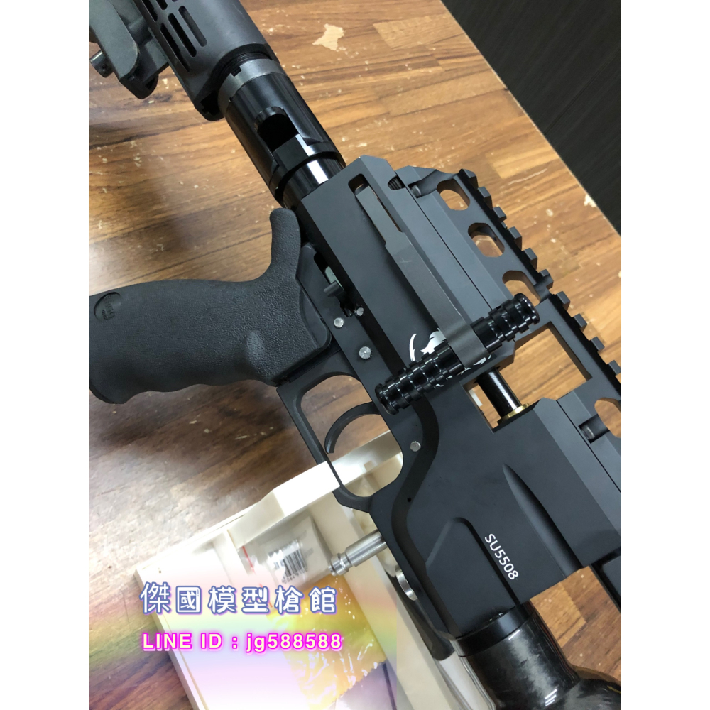(傑國模型)新品 黑熊高壓空氣槍 單發短版 9MM /7.62MM .35/.30 碳纖維氣瓶 輕量化 低動能玩具槍-細節圖4