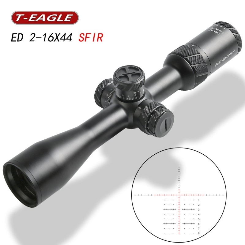 (傑國模型槍館)T-Eagle 突鷹 ED 2-16X44 SFIR 紅光 狙擊鏡瞄準鏡(高壓空氣 GBB 生存遊戲)-細節圖8