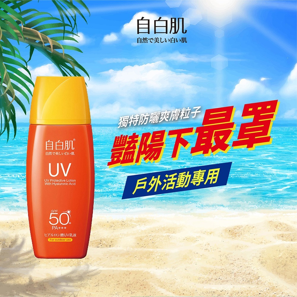 自白肌玻尿酸高係數防曬乳SPF50+(戶外型)-細節圖3