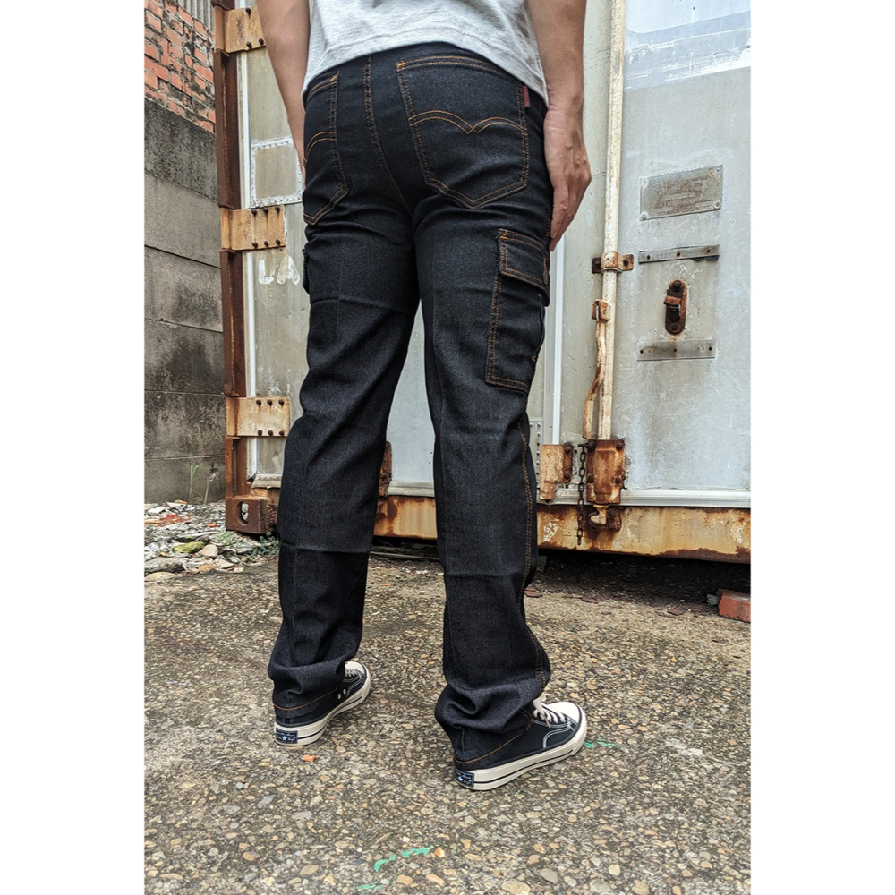 小工廠【5355】牛仔工作褲 多口袋 彈力 伸縮 耐磨-細節圖5