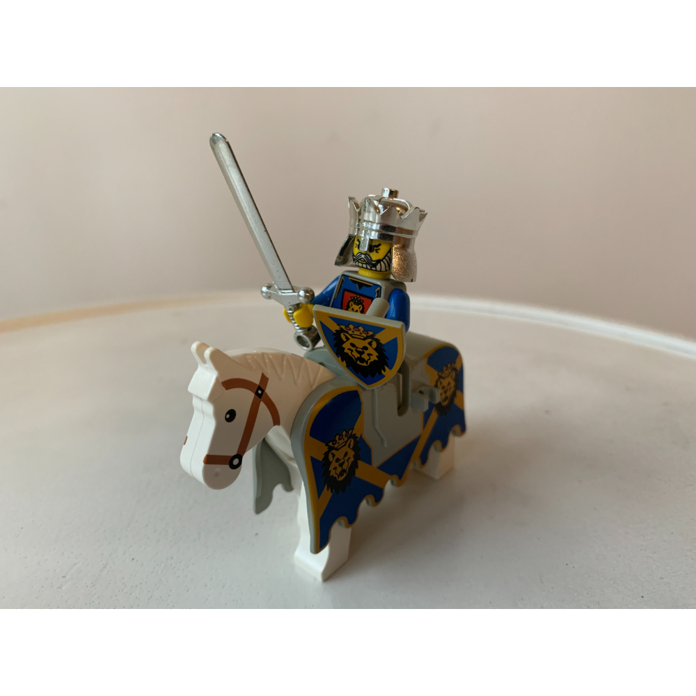 二手 樂高 LEGO 城堡 國王 + 戰馬-細節圖8