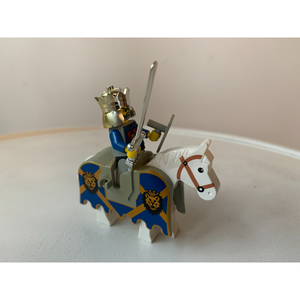 二手 樂高 LEGO 城堡 國王 + 戰馬-細節圖10
