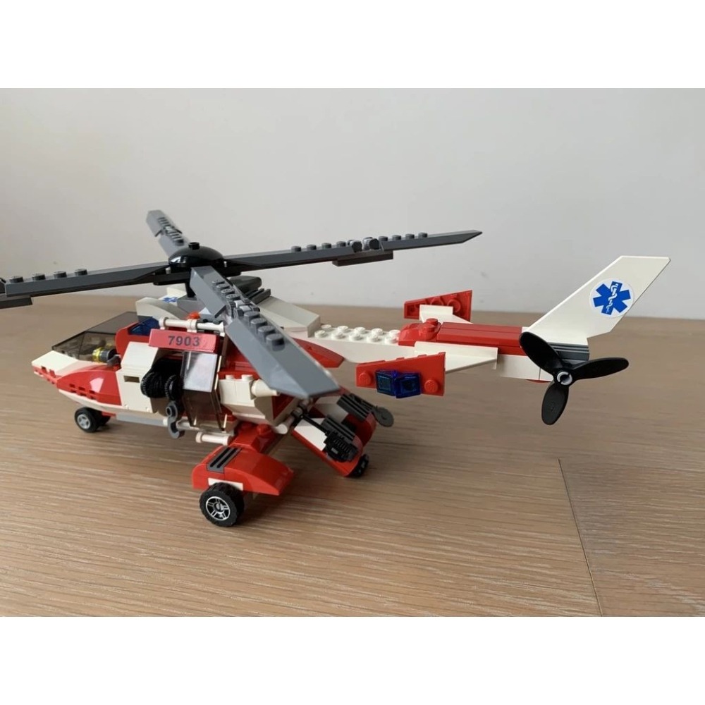 二手 樂高 LEGO 城市 7903 救援直升機 絕版-細節圖2