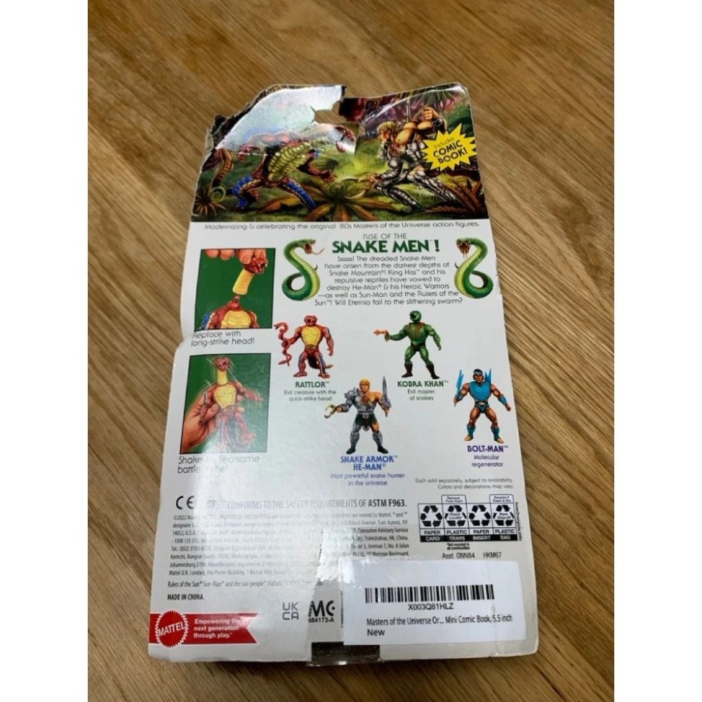 美泰 MATTEL 太空超人 Master of the universe 蛇族 Rattlor 盒損-細節圖4
