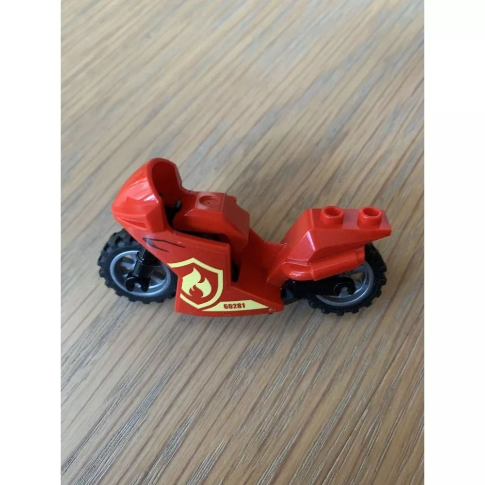 分享:  0 二手 樂高 LEGO 紅色 消防隊 消防員 消防局 機車-細節圖3