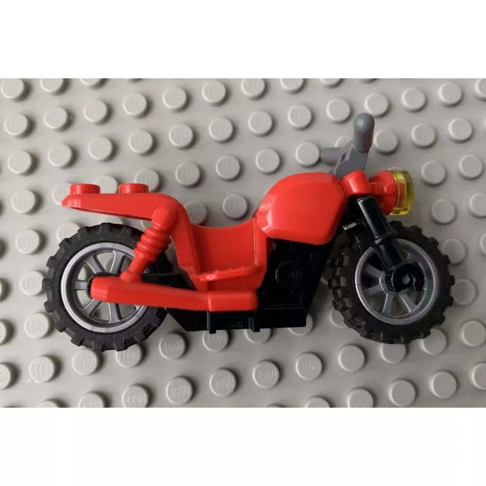 二手 樂高 LEGO 紅色 重機 機車-細節圖2