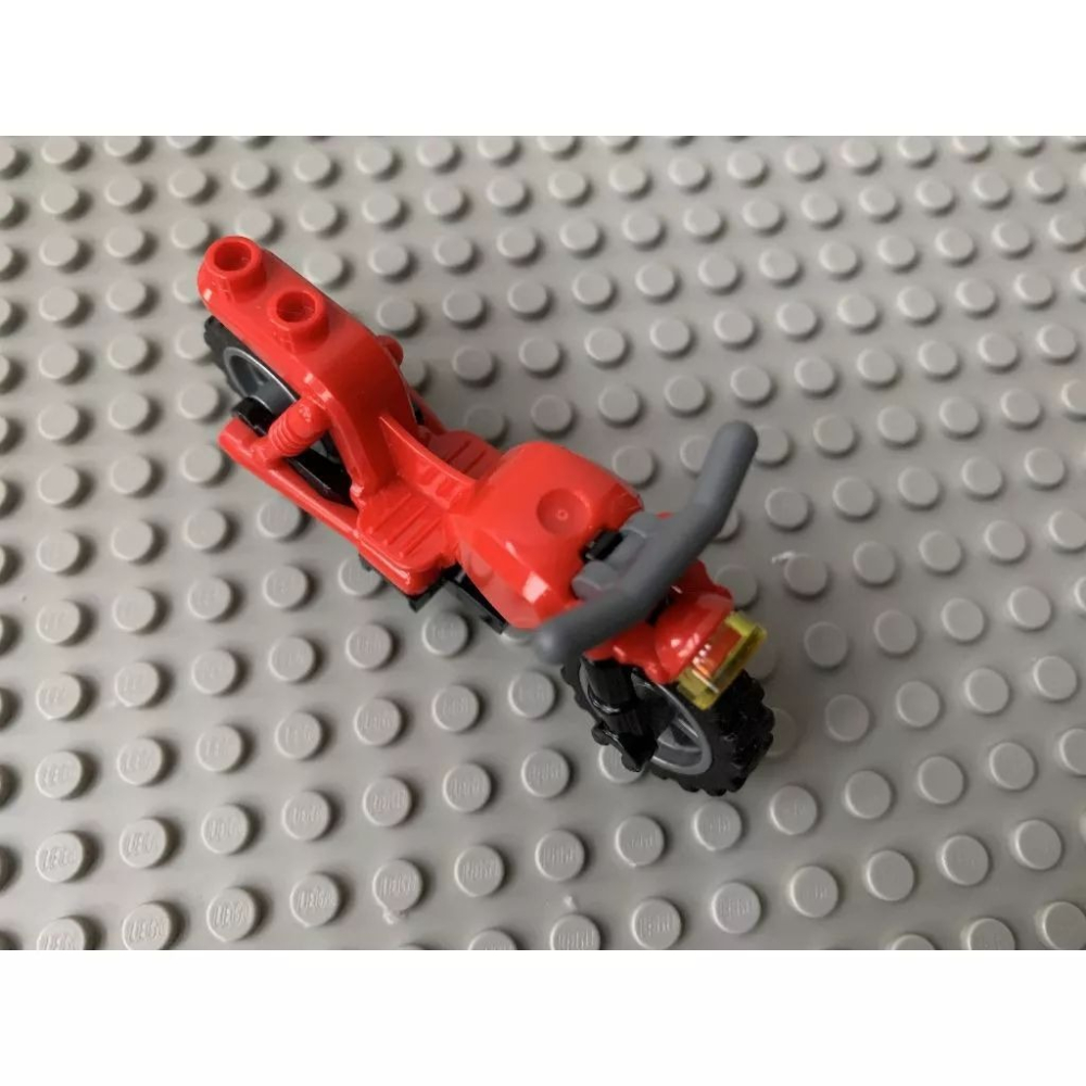 二手 樂高 LEGO 紅色 重機 機車-細節圖3