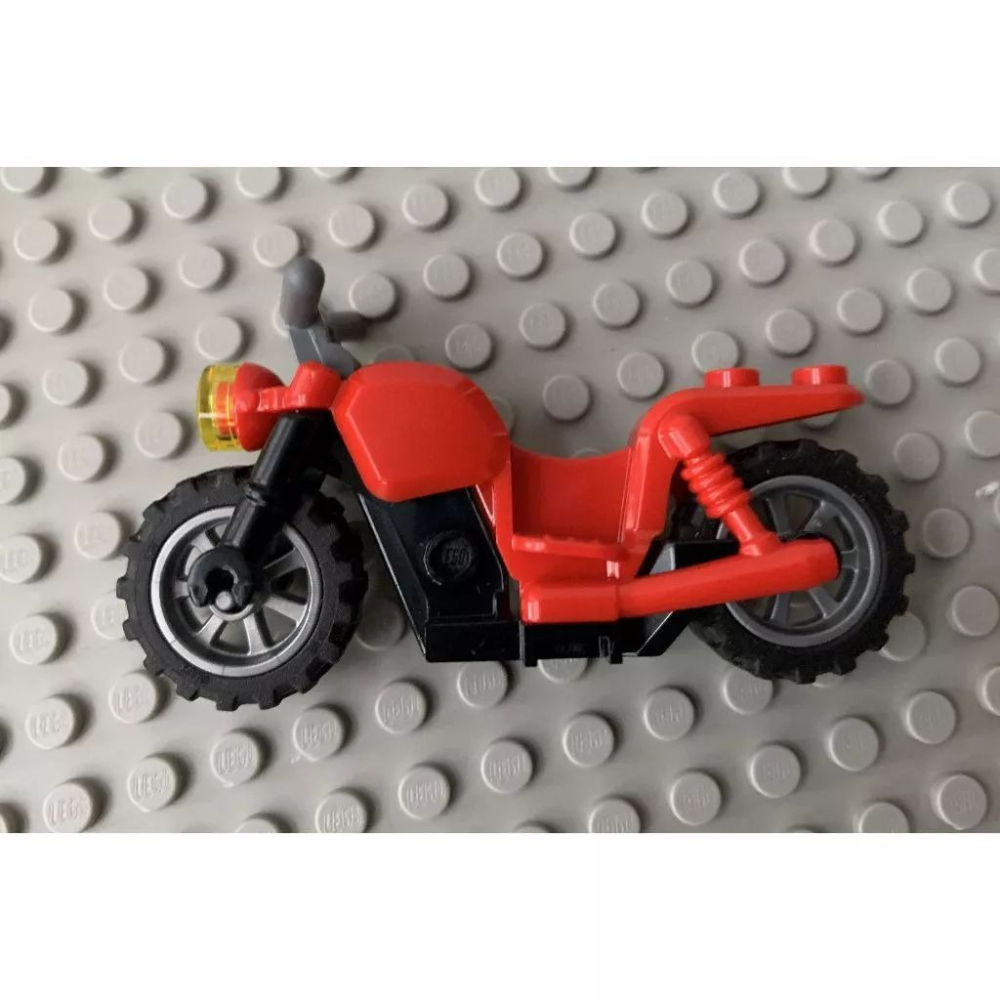 二手 樂高 LEGO 紅色 重機 機車-細節圖4