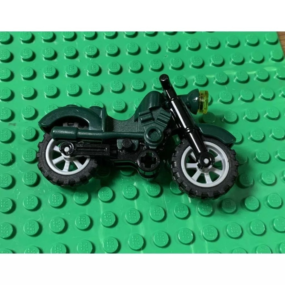 二手 樂高 LEGO 墨綠色 重機 機車-細節圖3