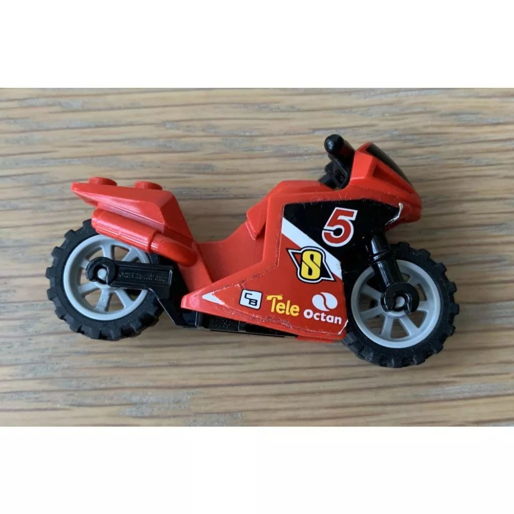 二手 樂高 LEGO 紅色賽車 紅色機車 賽車 重機 機車-細節圖2