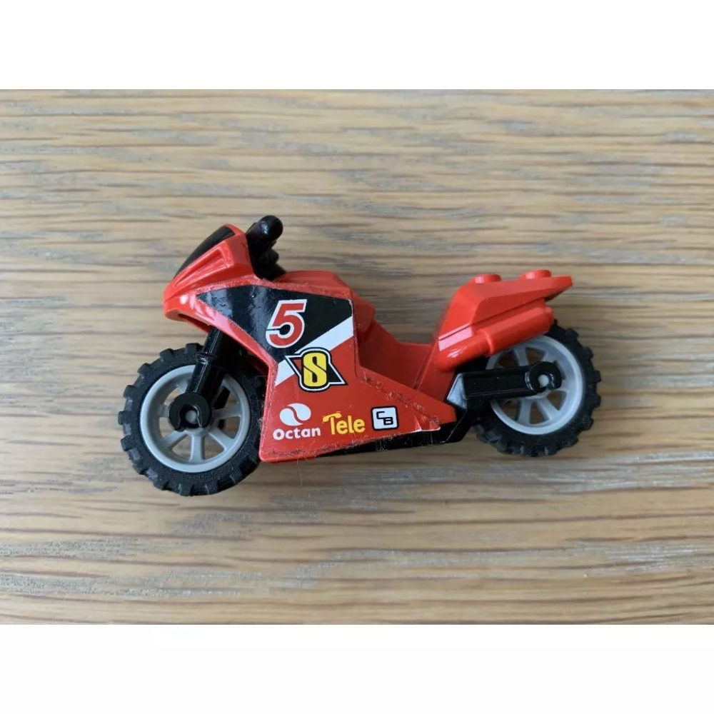 二手 樂高 LEGO 紅色賽車 紅色機車 賽車 重機 機車-細節圖3