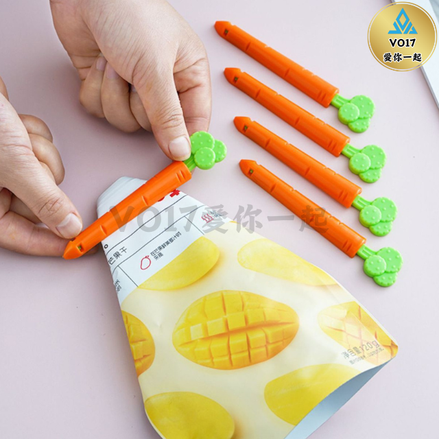 [胡蘿蔔造型] 封口夾 密封夾 封袋夾 防潮夾 密封棒 密封條 食品密封夾 保鮮夾 塑膠夾 封袋夾 零食夾 食品夾-細節圖7
