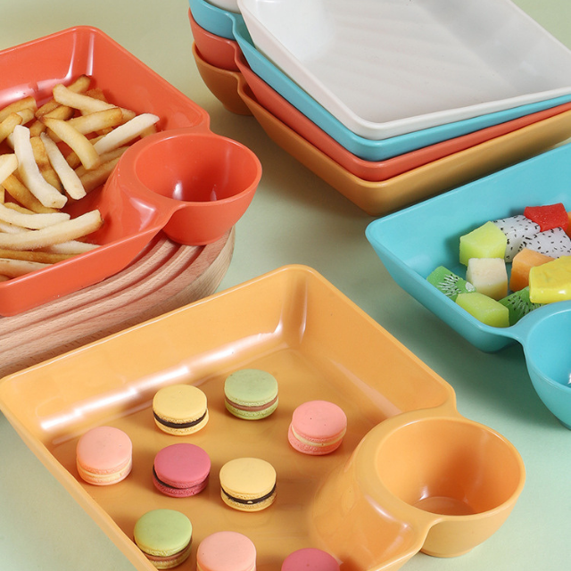 [新品上架] 水餃盤 分格餐盤 分隔餐盤 一入 吐骨盤 分格盤 分菜盤 餃子盤 吐骨碟 造型餐盤 可愛餐盤-細節圖8