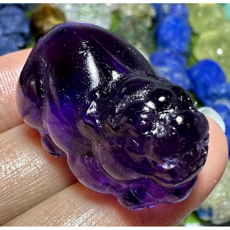 紫水晶龍龜、貔貅雕刻小件-細節圖2