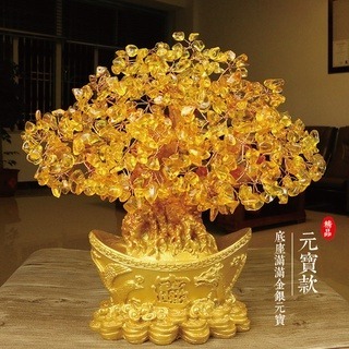 黃水晶發財樹 (不含底座)-細節圖3