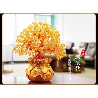 黃水晶發財樹 (不含底座)-細節圖4