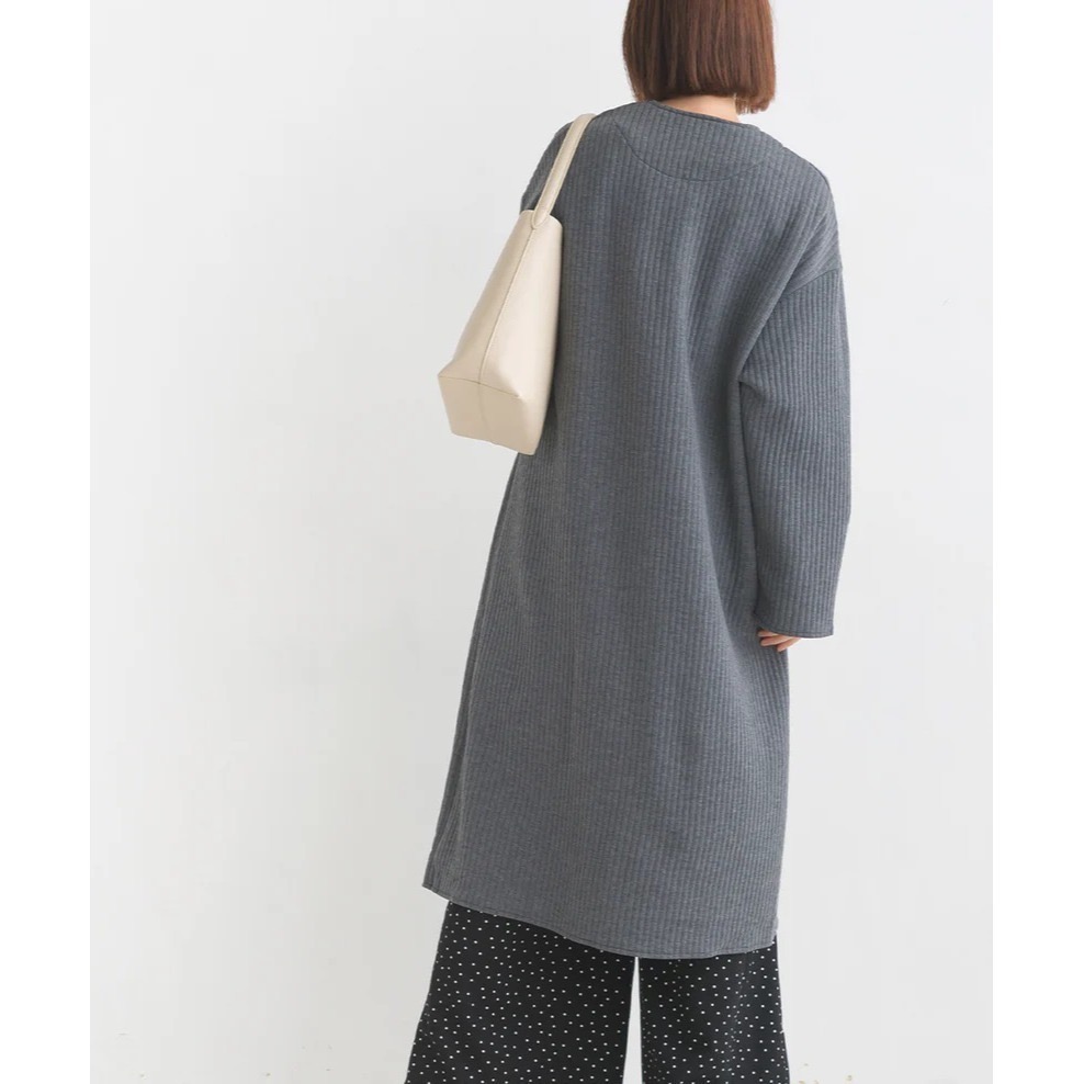 日本品牌OMNES無領長版外套-細節圖7