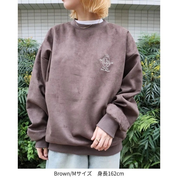 《全新現貨正品》日本POWER TO THE PEOPLE眼鏡貓絨面刺繡衛衣-男女適用フェイクスウェードＣＡＴスウェット-細節圖4