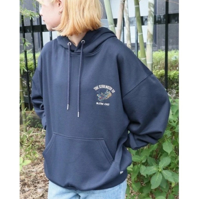 《全新現貨正品》日本POWER TO THE PEOPLE大龍刺繡連帽T-男女適用-龍刺繍パーカー-細節圖2