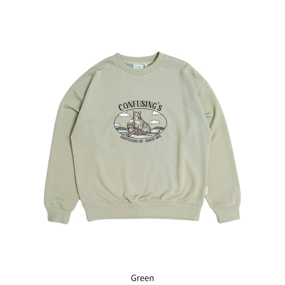 《全新現貨正品》日本POWER TO THE PEOPLE 美國短毛貓刺繡衛衣-男女適用-猫柄の フロント刺繍スウェット-細節圖7