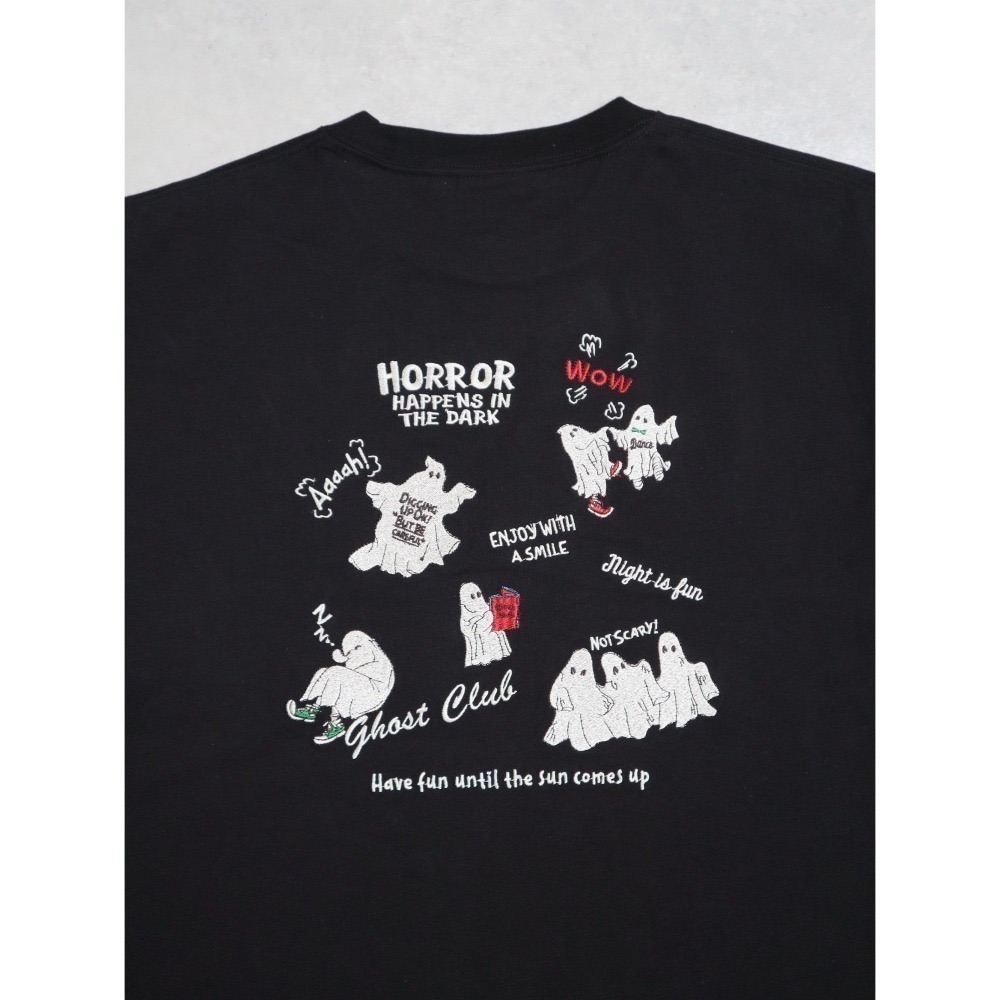 《2025夏季全新現貨正品》日本POWER TO THE PEOPLE-燦爛的鬼怪刺繡短袖T恤-男女適用-細節圖8