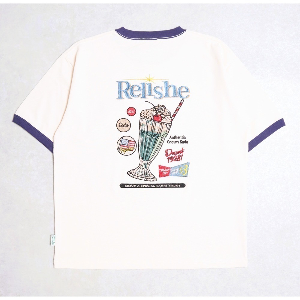 《2025夏季全新現貨正品》日本POWER TO THE PEOPLE-冰淇淋蘇打刺繡短袖T恤-男女適用-細節圖5