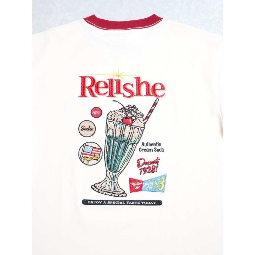 《2025夏季全新現貨正品》日本POWER TO THE PEOPLE-冰淇淋蘇打刺繡短袖T恤-男女適用-細節圖8