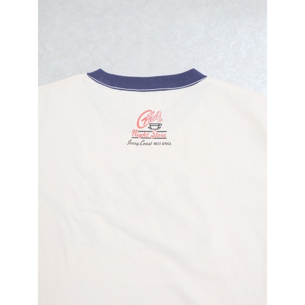 《2025夏季全新現貨正品》日本POWER TO THE PEOPLE-鬼怪咖啡刺繡短袖T恤-男女適用-細節圖10