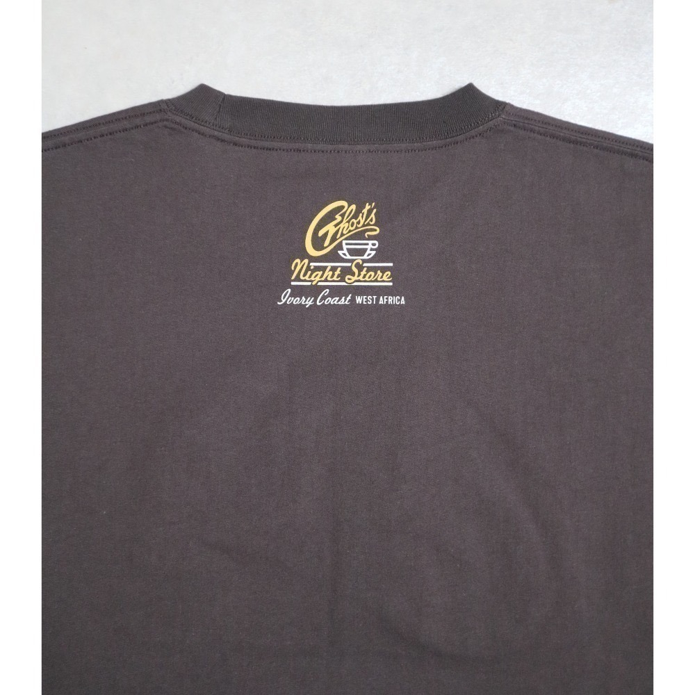 《2025夏季全新現貨正品》日本POWER TO THE PEOPLE-鬼怪咖啡刺繡短袖T恤-男女適用-細節圖2